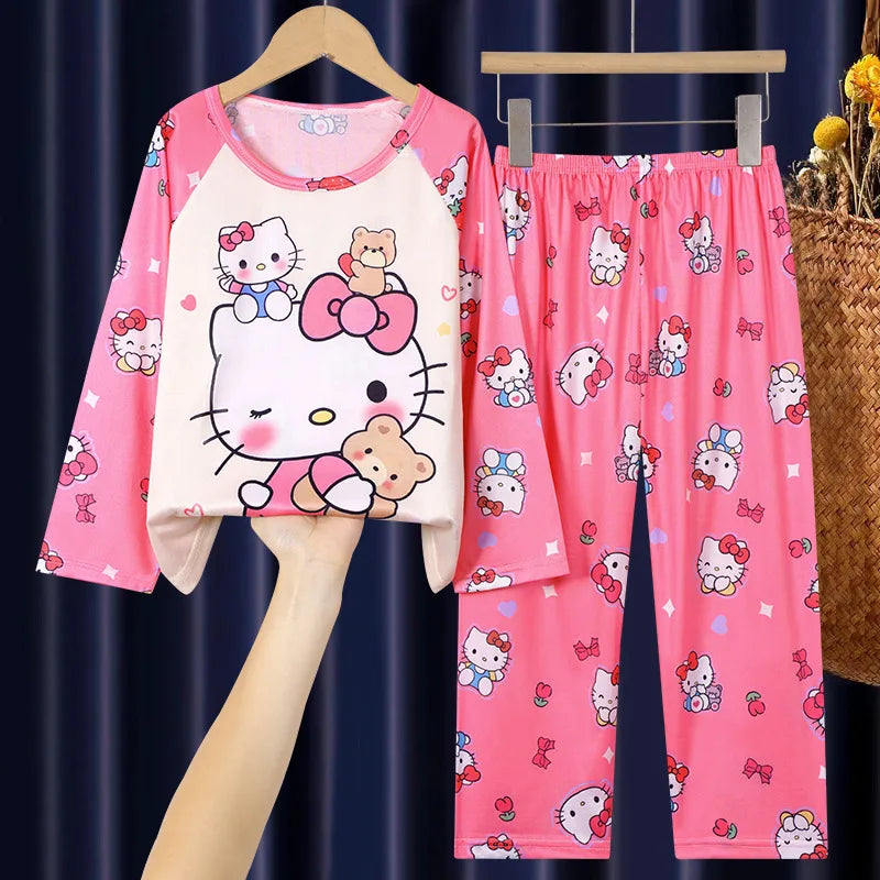 Pyjama Enfant Sanrio Hello Kitty — Manches Longues, Cinnamoroll & Kuromi, Doux