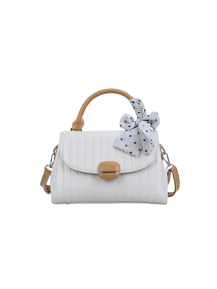 Sac Satchel Carré Minimaliste Femme — Détail Cuir, Grande Capacité, Sac Couches Luxe