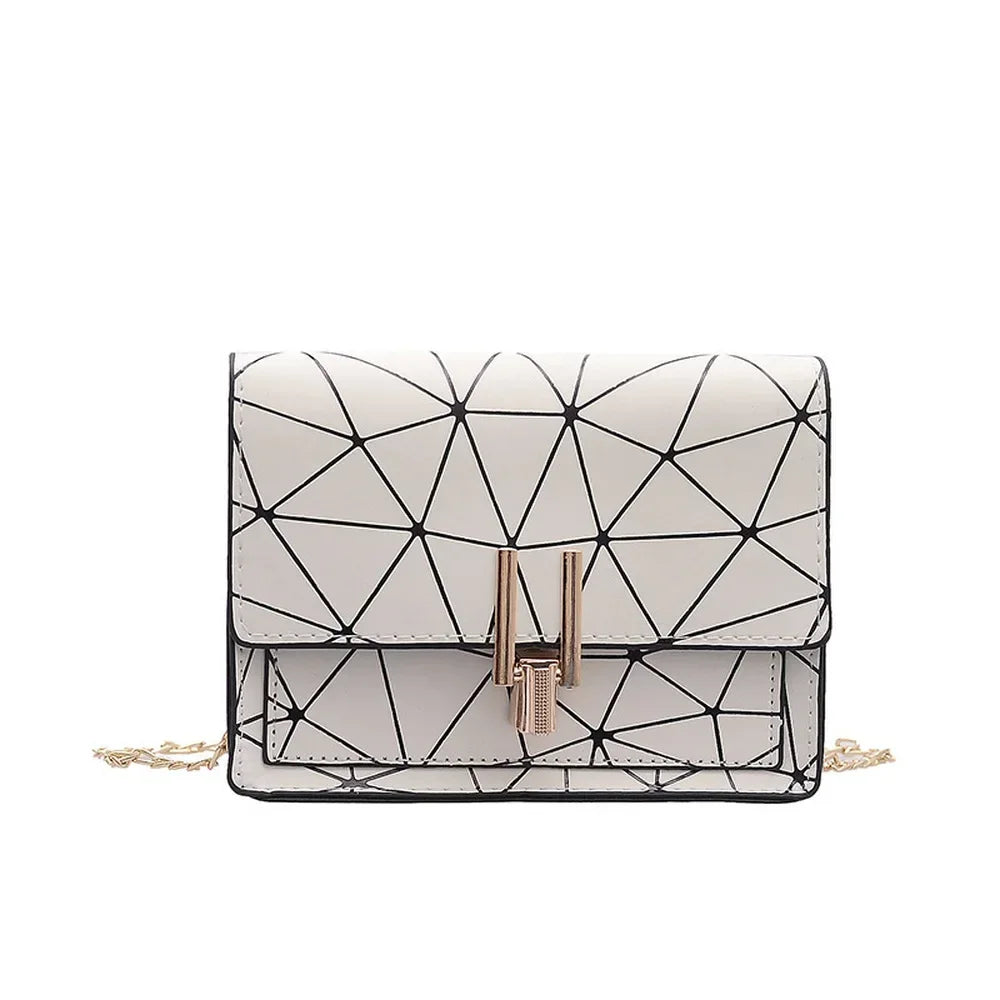 Sac Bandoulière Femme TPU Rayé Design Carré — Sac Épaule Tendance & Léger