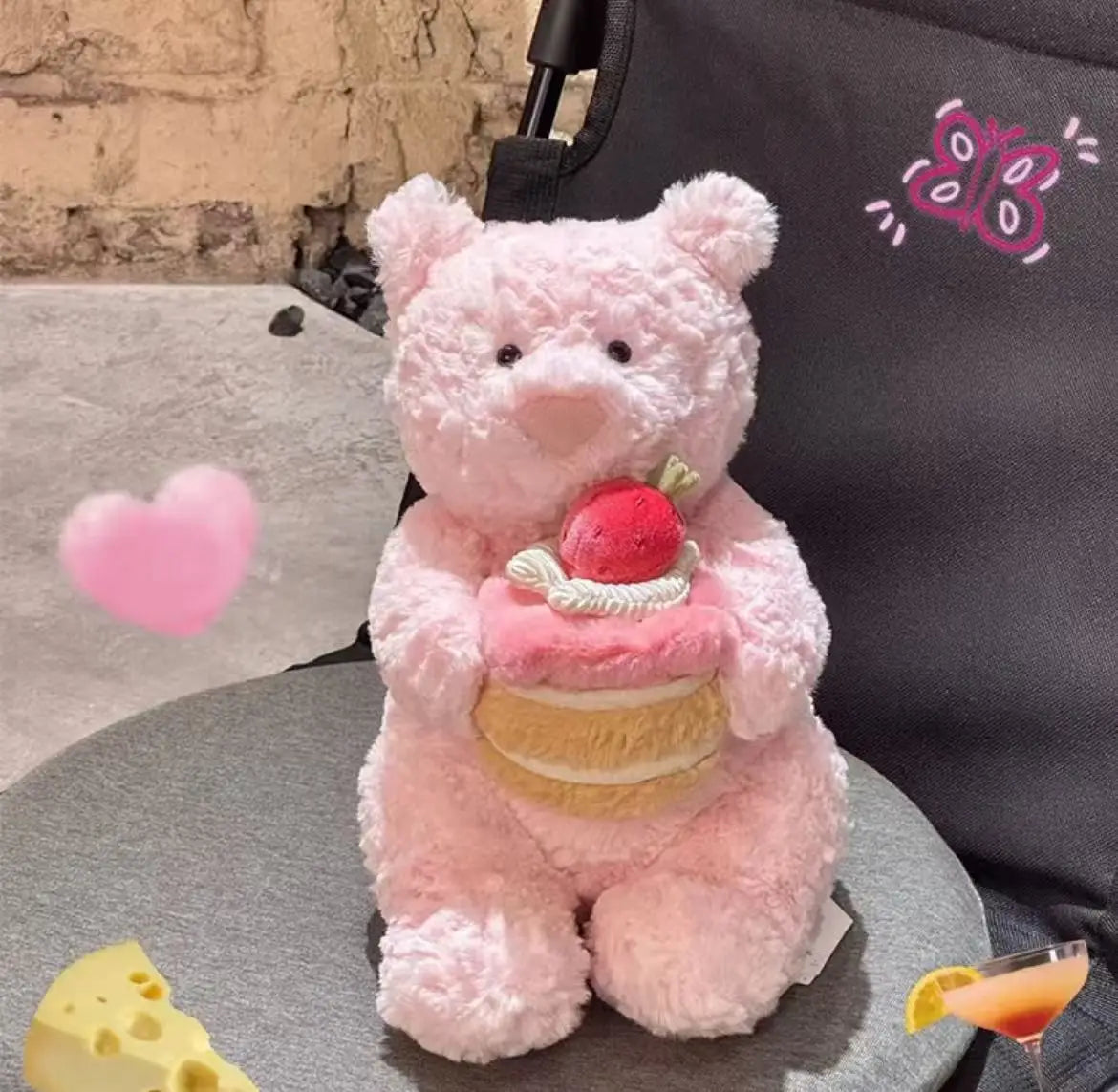 Peluche Ours Leora JELLYCAT – Édition Limitée Gâteau aux Fraises
