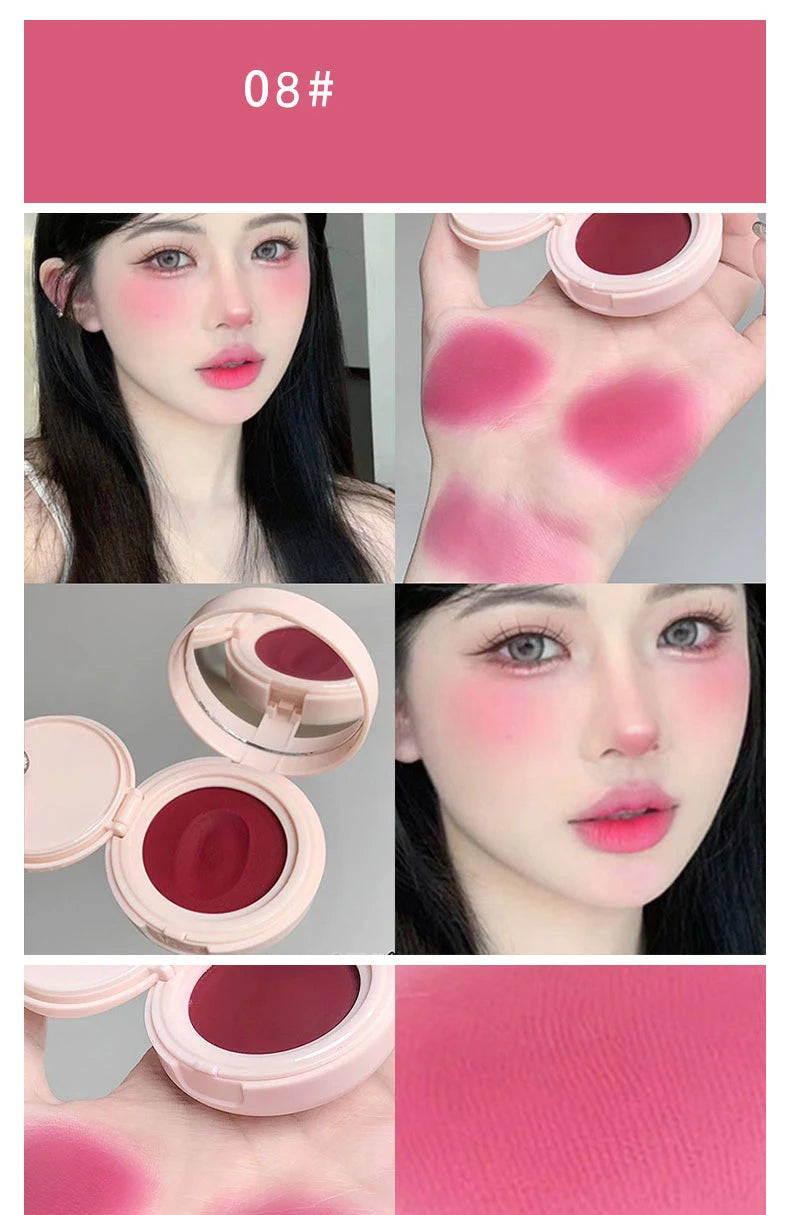 Blush Mousse Rose Fille Palette 4 Couleurs Mat & Pêche — Contouring Visage