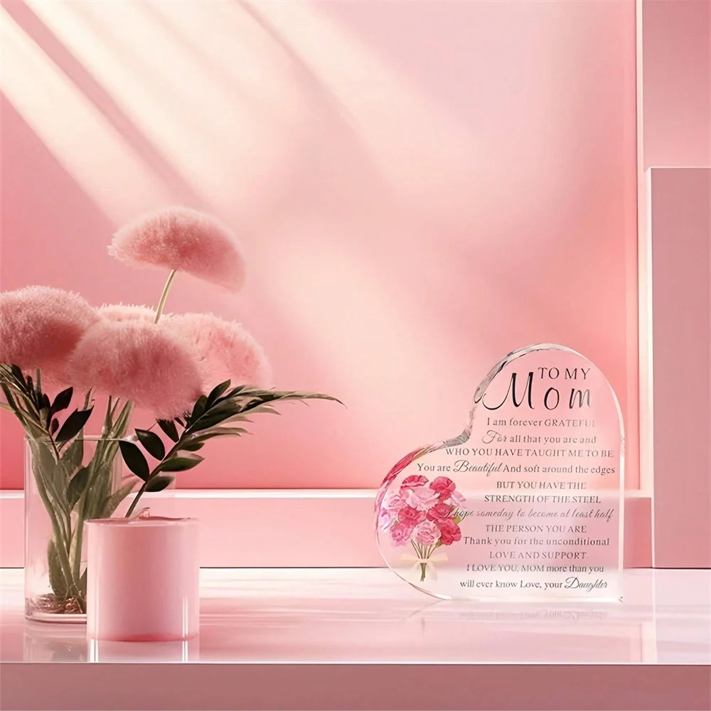 Cadre Décoratif Acrylique Fête des Mères – Souvenir Anniversaire & Cadeau Maman
