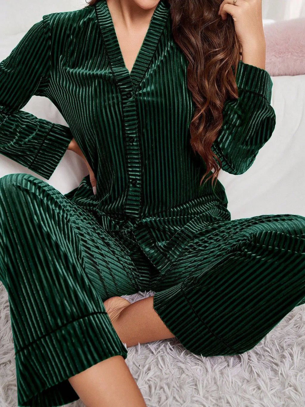 Nuisette Femme Pyjama Hiver — Tenue d'Intérieur Confortable, Ensemble Maison