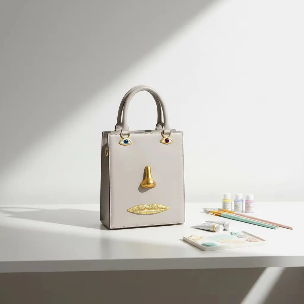 Sac À Main Femme Portrait Personnalisé — Style Rétro, Bandoulière Mono-Épaule