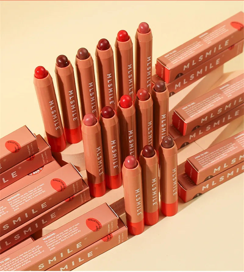 Crayon Lèvres Velours Waterproof 6 Couleurs Longue Tenue — Nude & Rose