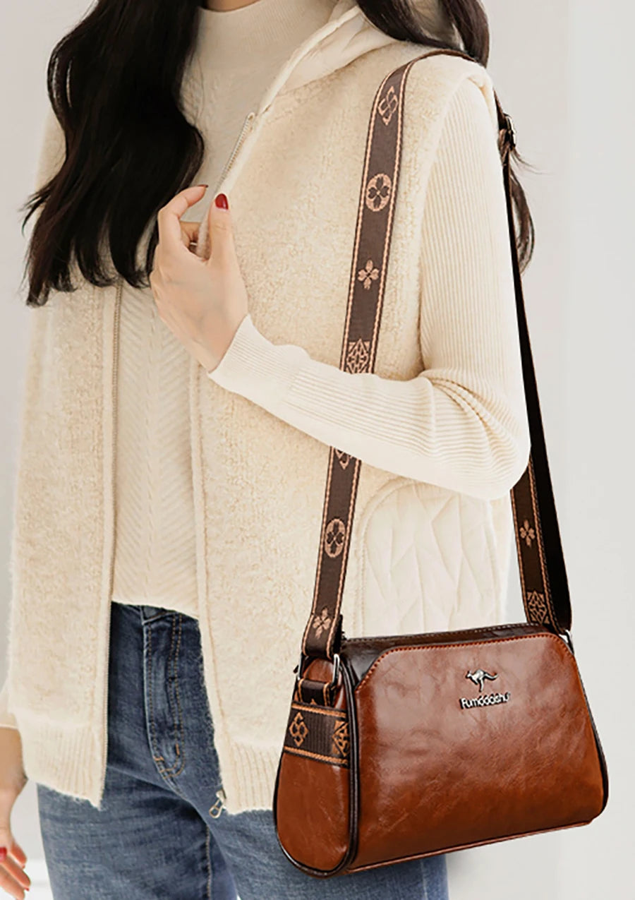 Sac Bandoulière Femme Cuir PU Souple — Crossbody Haute Qualité, Style Élégant