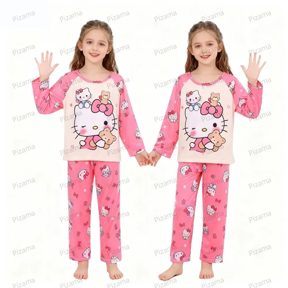 Pyjama Enfant Sanrio Hello Kitty — Manches Longues, Cinnamoroll & Kuromi, Doux