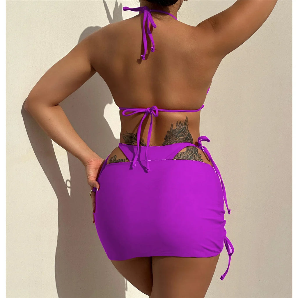 Bikini Léopard Réversible 2 Faces — 3 Pièces XS-XL, Maillot de Bain Femme