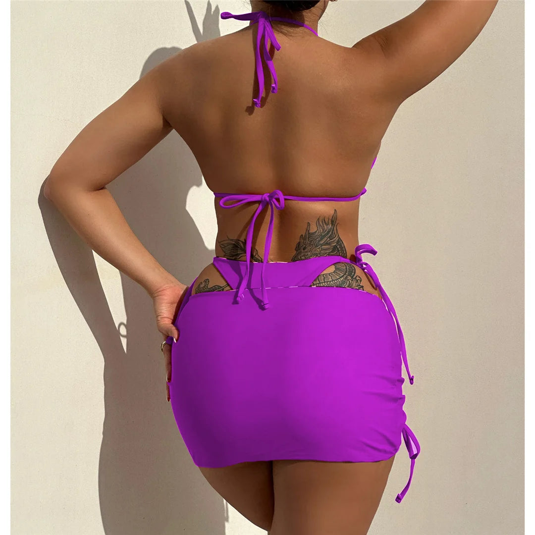 Bikini Léopard Réversible 2 Faces — 3 Pièces XS-XL, Maillot de Bain Femme