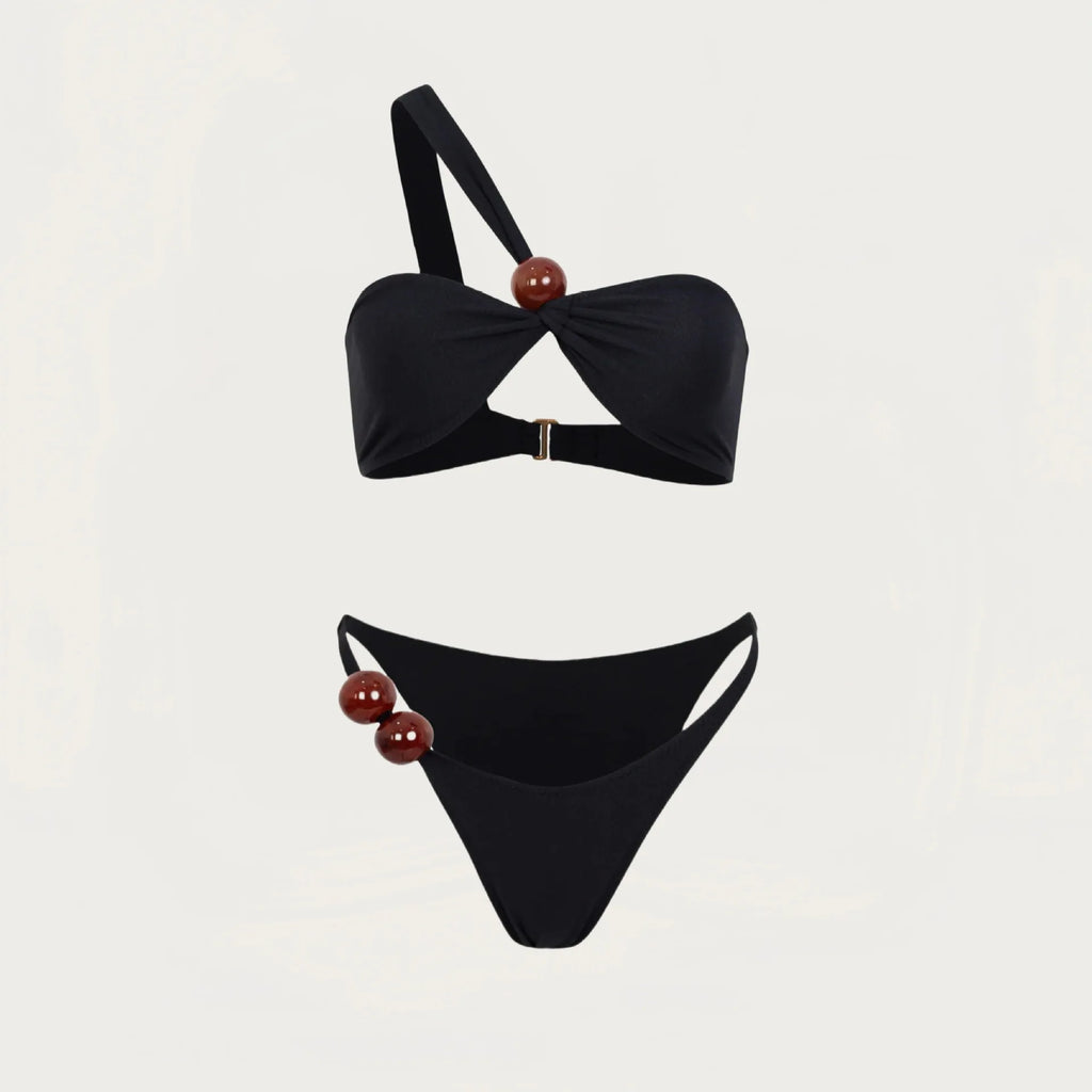Bikini Taille Haute Filet Brésilien — 2 Pièces Sexy, Maillot de Bain Femme Été