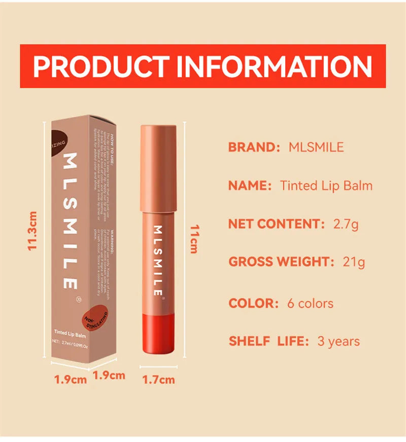 Crayon Lèvres Velours Waterproof 6 Couleurs Longue Tenue — Nude & Rose