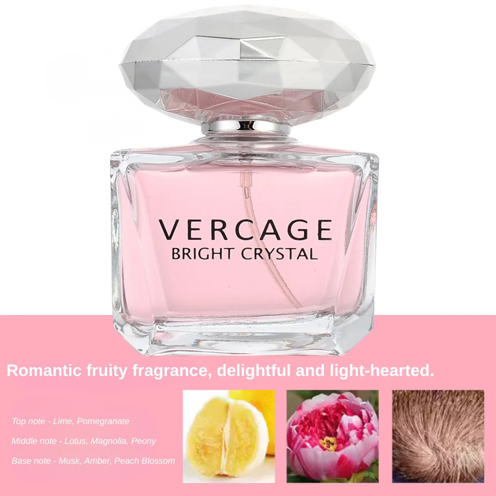 Parfum Femme Sweet Love — Spray Corps Longue Durée 50ml, Senteur Florale, Flacon Diamant Crystal