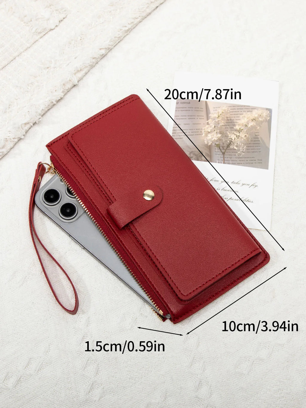 Porte-Monnaie Ultra-Fin Cuir PU Femme — Multifonction, Porte-Cartes Long Pratique