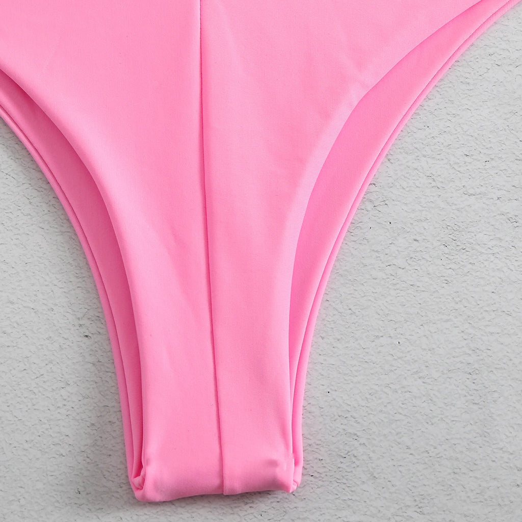 Bikini Brésilien Femme Taille Basse Imprimé — Push-Up, Maillot de Bain Sexy