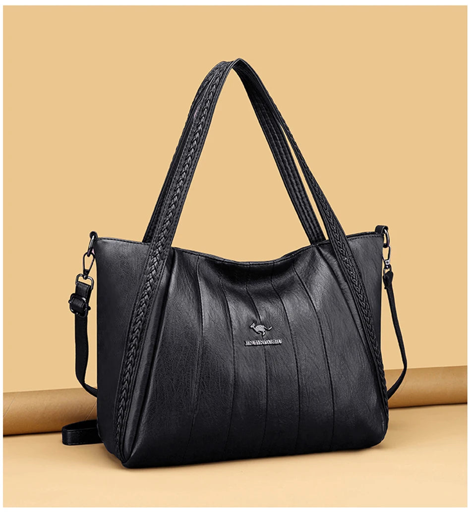 Sac À Main Femme Cuir PU Grande Marque — Tote Casual Élégant, Bandoulière