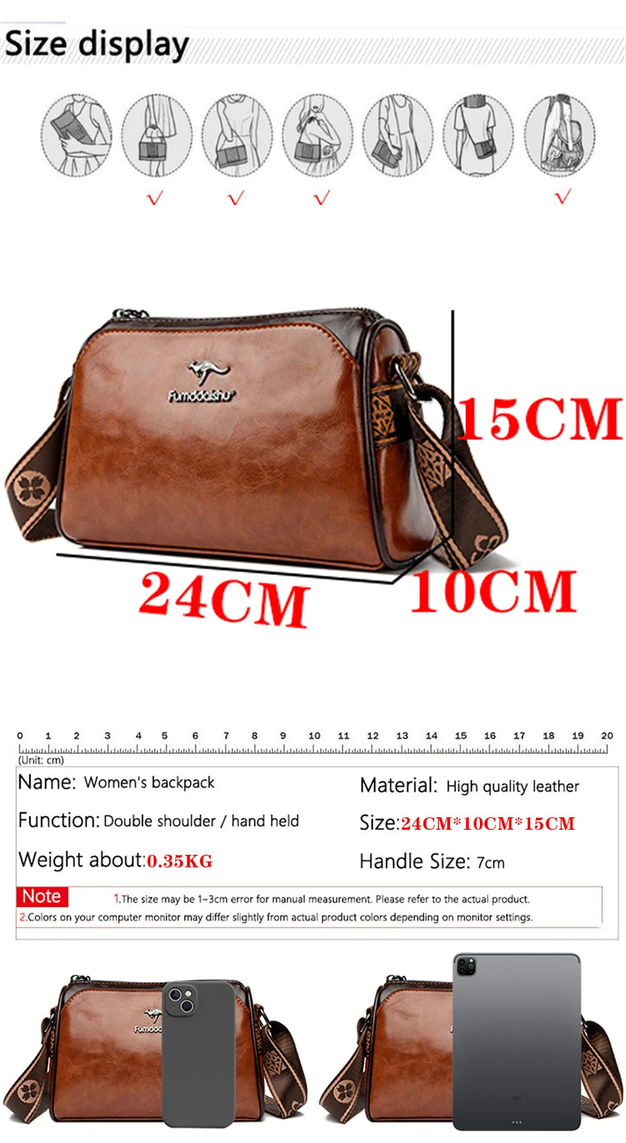 Sac Bandoulière Femme Cuir PU Souple — Crossbody Haute Qualité, Style Élégant