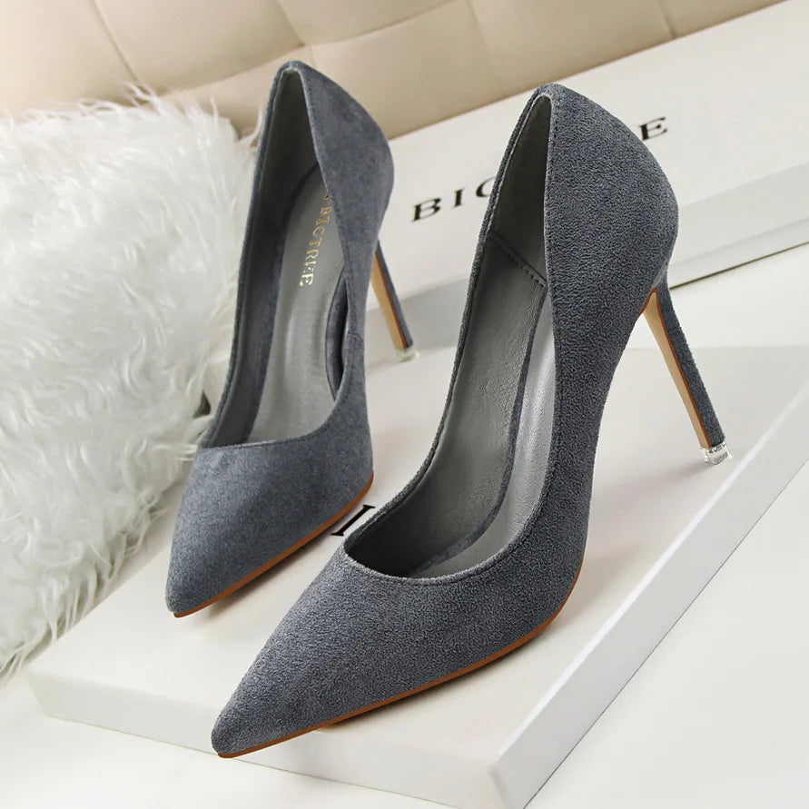 Escarpins Femme 9cm Jaune Bordeaux — Suède, Grande Taille, Mariage Prom