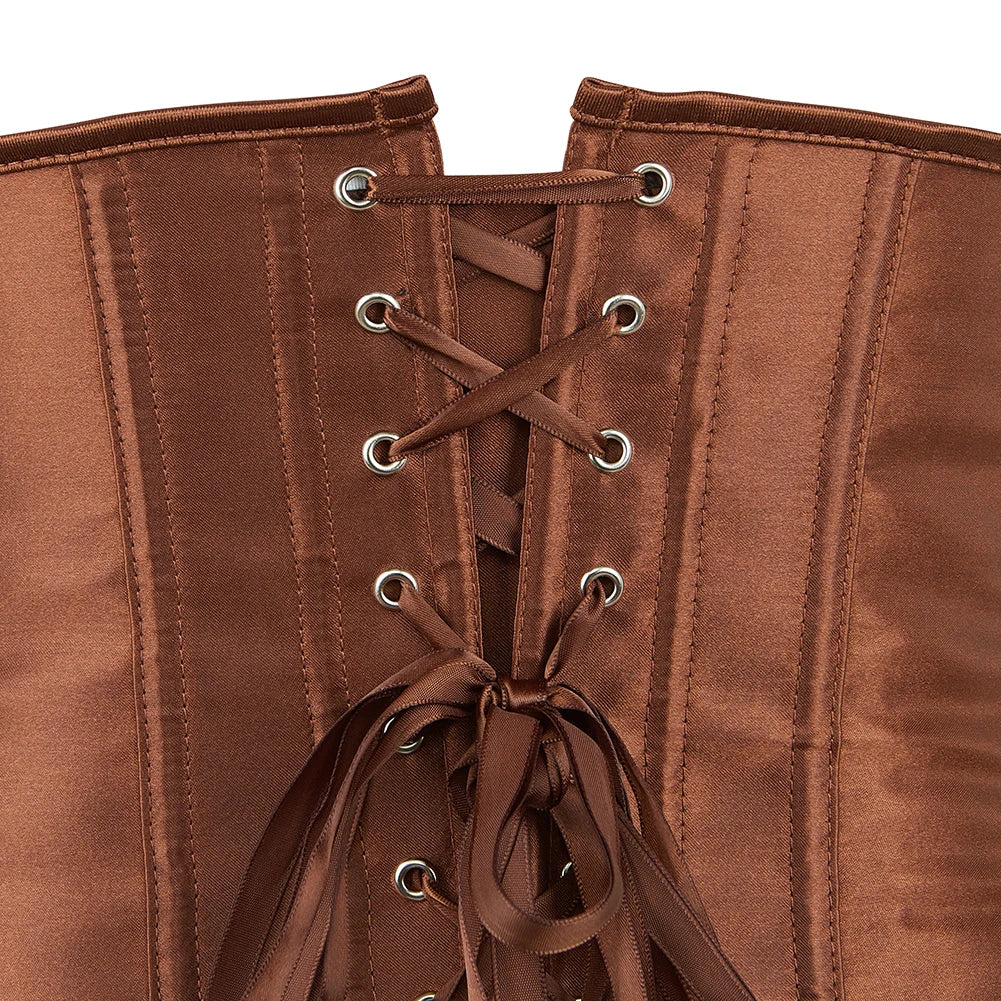 Corset Underbust Gainant Steampunk pour Femme – Laçage Amincissant