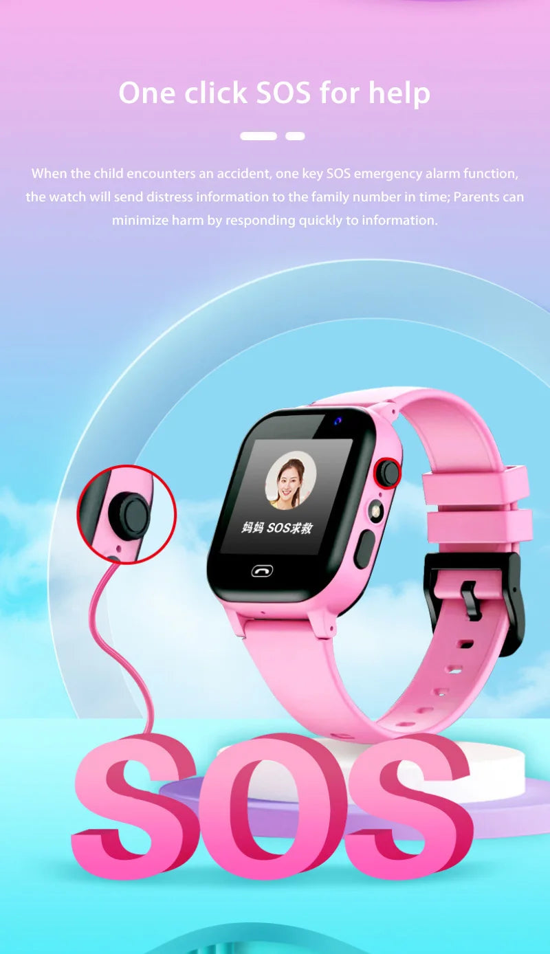 Montre Connectée Enfant Lenovo — GPS, Caméra, SOS, Appels, Smartwatch Garçon Fille
