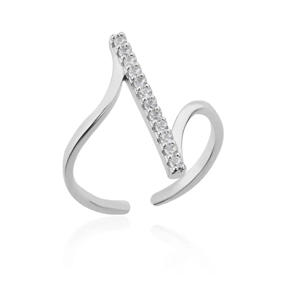 Bague Femme Zircon Géométrique Acier Doré — Ajustable, Luxe Mariage & Soirée 2024