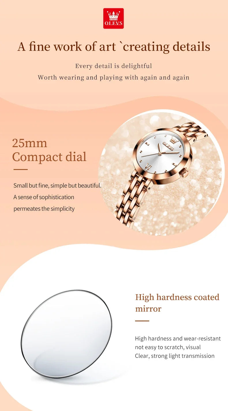 Montre Femme OLEVS 9992 Luxe Or Quartz — Étanche, Élégante, Relojes Para Mujer
