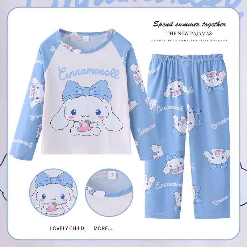 Pyjama Enfant Sanrio Hello Kitty — Manches Longues, Cinnamoroll & Kuromi, Doux