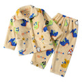 Pyjama Enfant Polaire Cartoon — Manches Longues, Chaud Hiver, Garçon & Fille