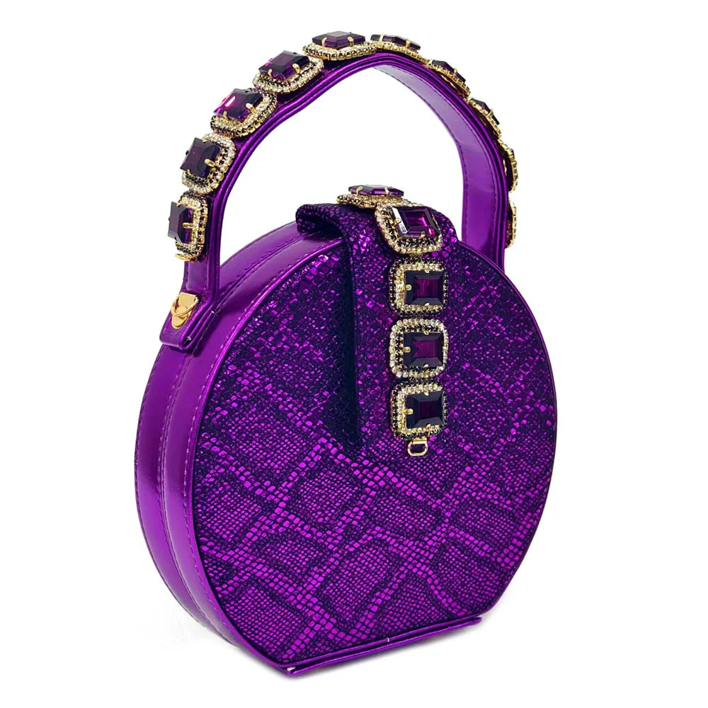 Ensemble Chaussures & Sac Femme Venus Chan Vert Strass — Talon Haut, Soirée Luxe