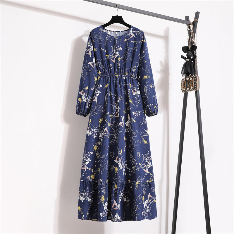 Robe Maxi Femme Été — Imprimé Floral Manches Longues Plage & Soirée