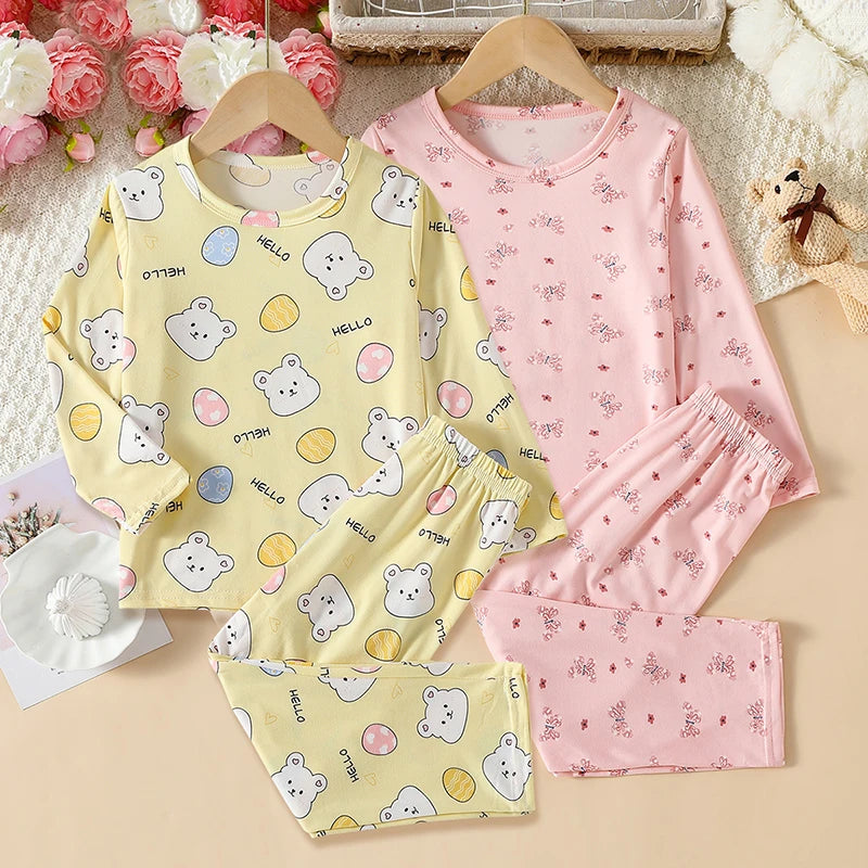 Ensemble 2 pièces enfant mixte – T-shirt manches courtes & short imprimé animaux, été 4-6 ans