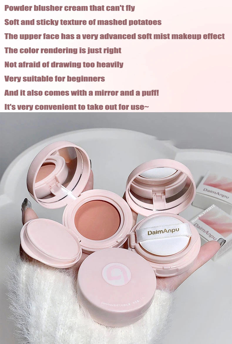 Blush Mousse Rose Fille Palette 4 Couleurs Mat & Pêche — Contouring Visage