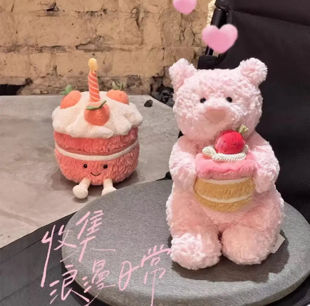 Peluche Ours Leora JELLYCAT – Édition Limitée Gâteau aux Fraises