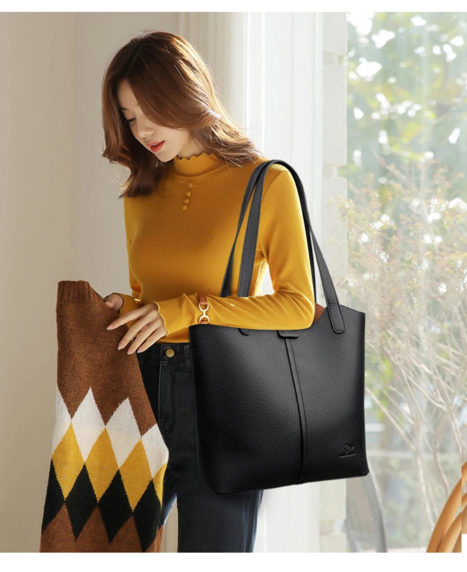Sac À Main Femme PU Cuir Carré — Grand Tote Épaule, Bandoulière Fashion