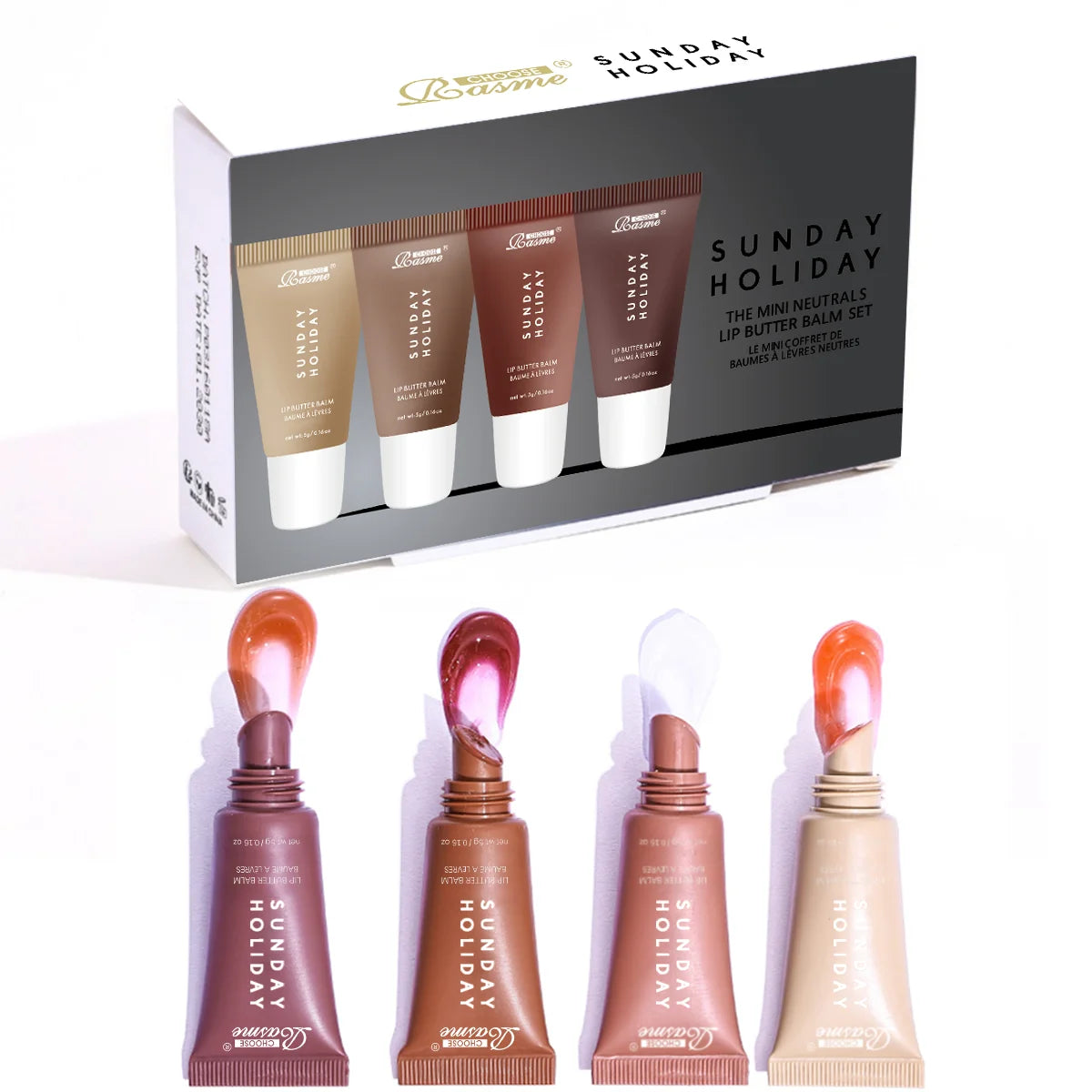 Set 4 Gloss Lèvres Mat Liquide Waterproof Coréen — Cadeau Saint-Valentin