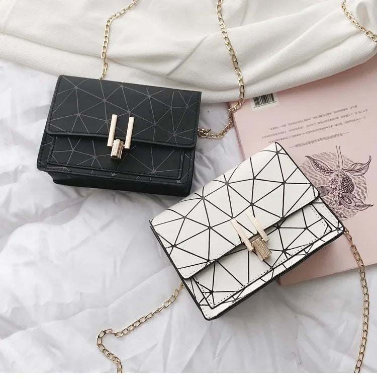 Sac Bandoulière Femme TPU Rayé Design Carré — Sac Épaule Tendance & Léger