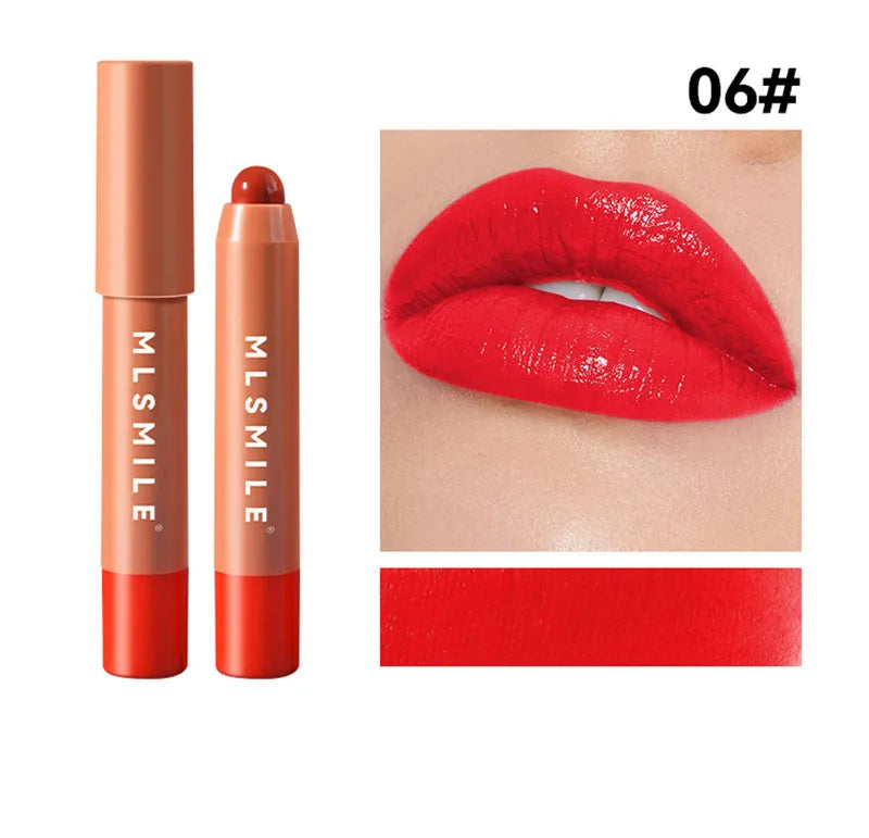 Crayon Lèvres Velours Waterproof 6 Couleurs Longue Tenue — Nude & Rose