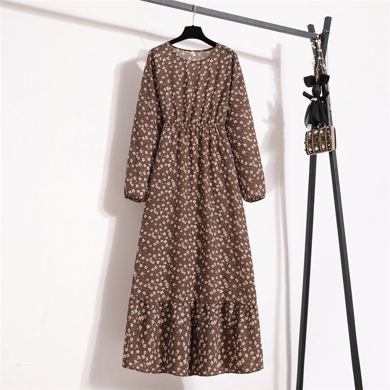 Robe Maxi Femme Été — Imprimé Floral Manches Longues Plage & Soirée