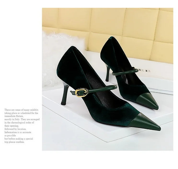 Escarpins Femme Bout Pointu Stiletto BIGTREE — Suède, 7cm 10cm, Grande Taille 43