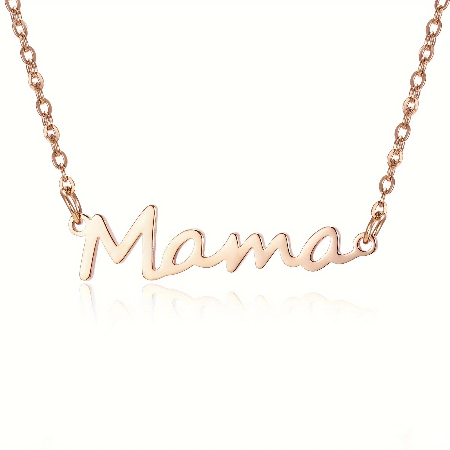 Collier Pendentif MAMA Tendance & Mignon – Bijou Chaîne Clavicule Fête des Mères