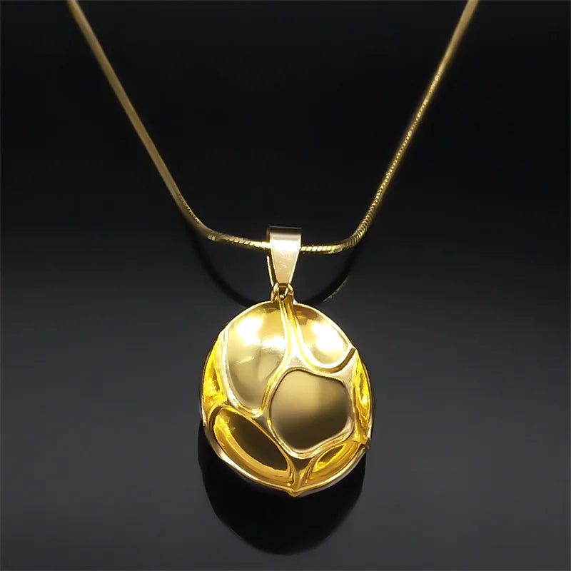 Collier Pendentif Charme Rose Femme — Chaîne Acier Inoxydable Doré Boho