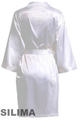 Robe Kimono Satin Mariée & Équipe — Pyjama Demoiselles d'Honneur avec Lettres Noires