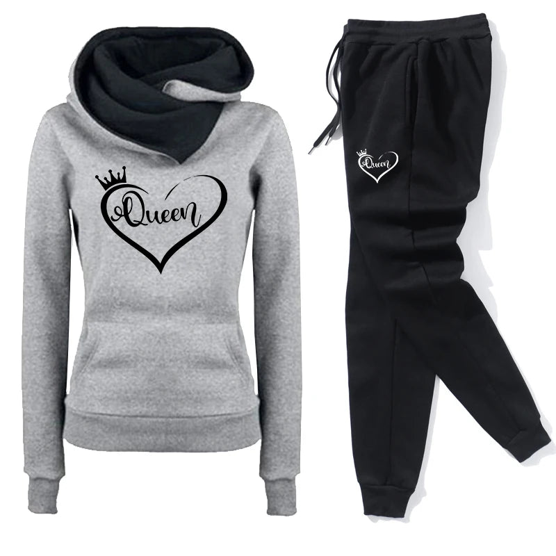 Survêtement Femme Casual Sport 2025 — Sweatshirt Manches Longues & Pantalon