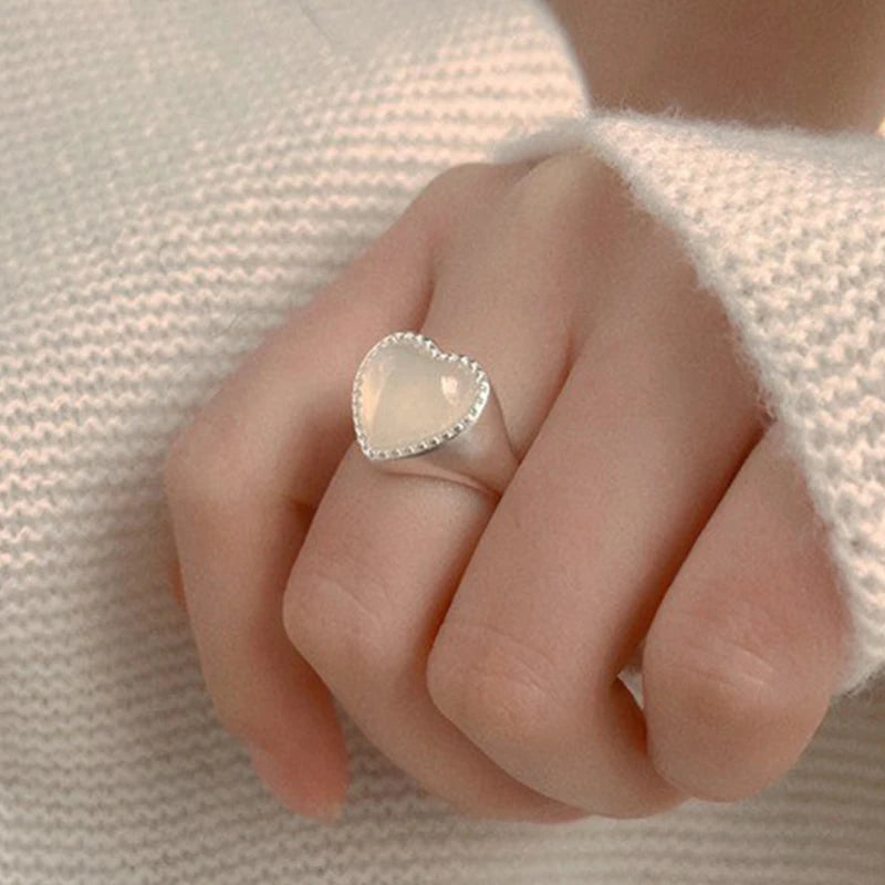 PANJBJ Bague Femme Argent 925 Pierre Œil de Chat Bleu — Rétro, Polyvalente