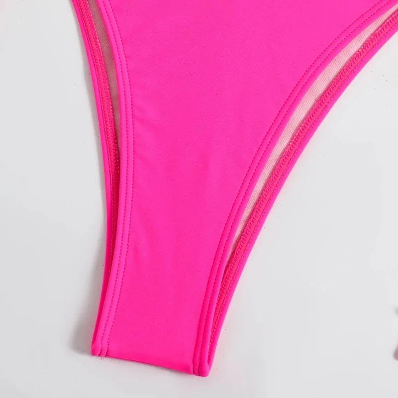 Bikini Femme Uni Tanga Halter — Ajustable, Style Brésilien, Maillot de Bain Plage