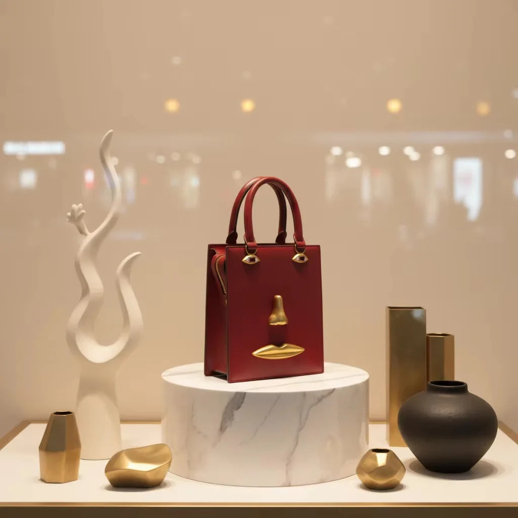 Sac À Main Femme Portrait Personnalisé — Style Rétro, Bandoulière Mono-Épaule