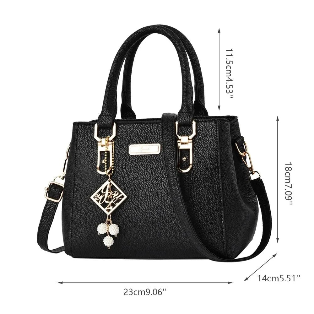 Sac À Main Femme Cuir Casual — Grande Capacité, Sac Épaule Messenger