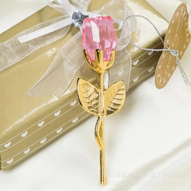 Rose Cristal Artificielle Éternelle – Cadeau Fête des Mères & Anniversaire