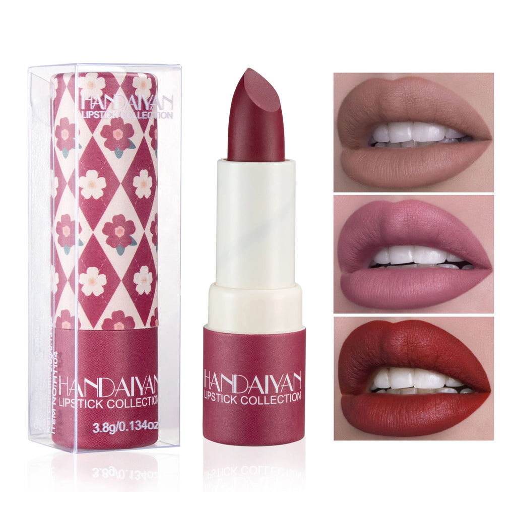 Rouge à Lèvres Mat Velours HANDAIYAN — 8 Couleurs, Waterproof, Longue Tenue