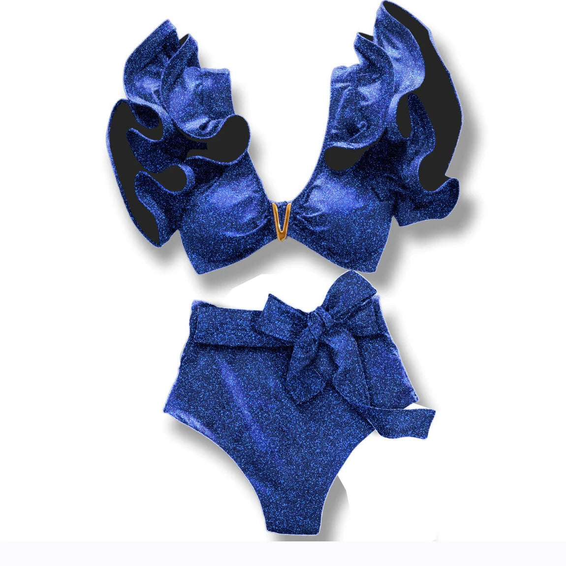 Bikini Taille Haute Bandage Floral 2026 — Volanté, Push Up, Bretelles Brésilien