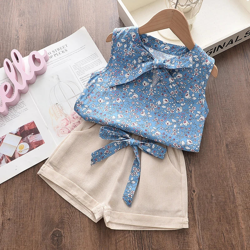 Ensemble 2 Pièces Fille Été — Débardeur & Short Enfant Mode